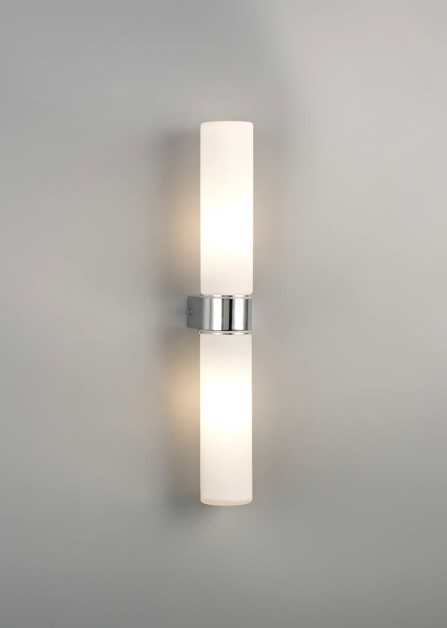 Tasso Glass IP44 2 Light Wall Lamp Polished Chrome D0386  Deco Tasso
